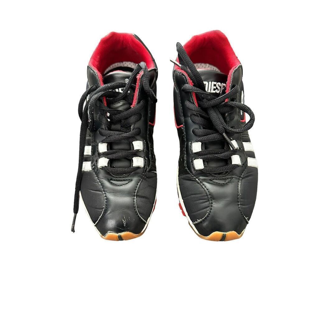 Diesel Designer Shoes, PSYKE Model, Black Leather Sneakers Size 6 Women